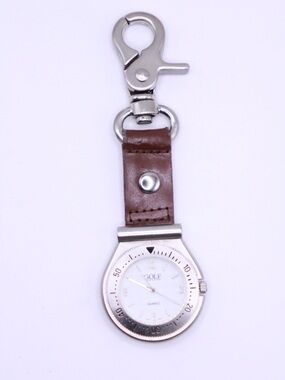Golf magazine watch On Keychain For Golf Bag Quartz Movement New Battery